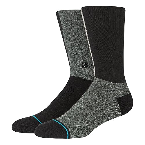 Chaussettes Stance Suffix Crew Noir en tricot haut de gamme durable