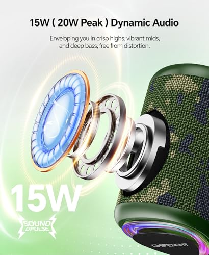 Image of Portable Bluetooth Speaker Beach Essentials: Powerful Crystal Clear Sound /Dynamic Light /IPX5 Waterproof /All Day Playtime /Wireless BT 5.3 /TWS Paring, Dad Gifts, Outdoor|Travel|Camping|Pool Accessories
