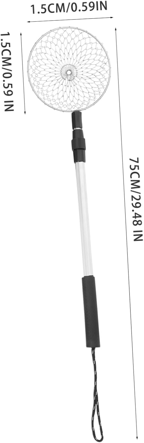 Kisangel 2pcs Beach Scoop Set Sifter Shovel Dipper Telescopic Rod Removable Mesh for Shells Rocks