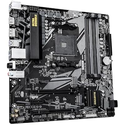 GIGABYTE B550M DS3H AC R2 AMD AM4 mATX Motherboard, Supports Ryzen 5000/4000/3000 Series Processors, DDR4, 5+3 Power Phase, 2X M.2, PCIe 4.0, WIFI5, GbE LAN, PCIe EZ-Latch, WiFi EZ Plug, RGB Fusion