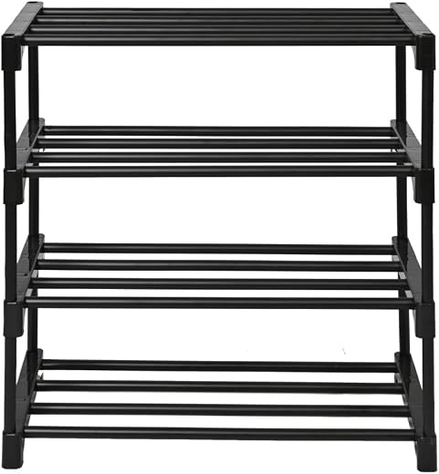 Keeva Multipurpose Rustproof PVC Plastic Shoe Rack for Home/Office, Foldable Storage Stand | Easy to Move & Assemble, Upto...