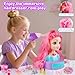 Kryonixty 4-in-1 Doll Head for Hair Styling Kids-9Inch,41pcs Hair Salon Toys Makeup Kit Princess Accessories Pretend Play Toys Birthday Gifts for 3-8 Year Old Girls