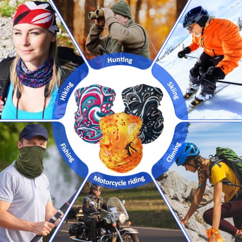 Image of Tarpop 12 /30 Pcs Neck Gaiters Scarf Elastic Wrap Headband Sweat Absorbing Bandana for Women Men Sports Yoga Running