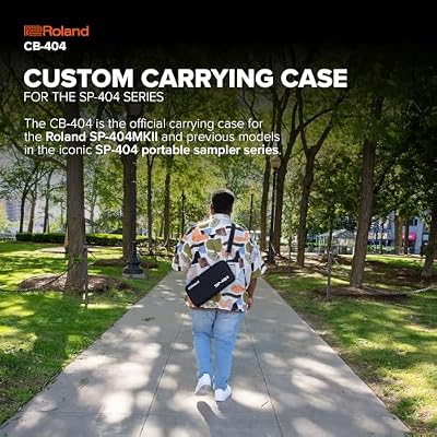 BOSS Roland CB-404 Carrying Case | Official Custom Carrying Case for SP-404MKII, SP-404A, SP-404SX & SP-404 Samplers | Orange Knobs for Customization | Light & Rugged | Detachable Shoulder Strap