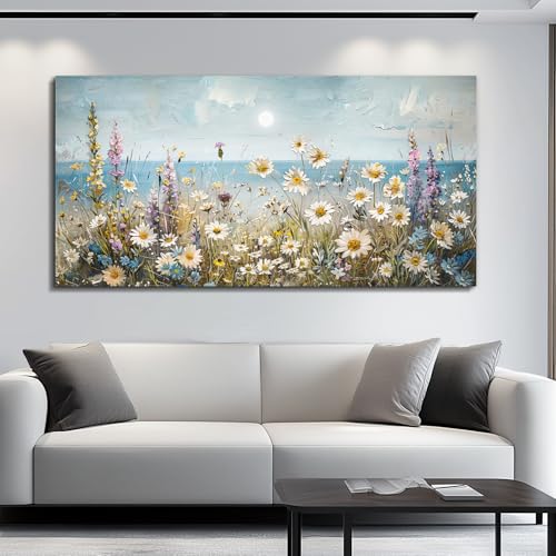 KELIYUAN Large Canvas Wall Decor For Living Room Farmhouse Wall Art For Bedroom Office Decorations Abstract Paintings Flowers Landscape Artwork Pictures Restaurant Home Decor Ready to Hang 30x60In