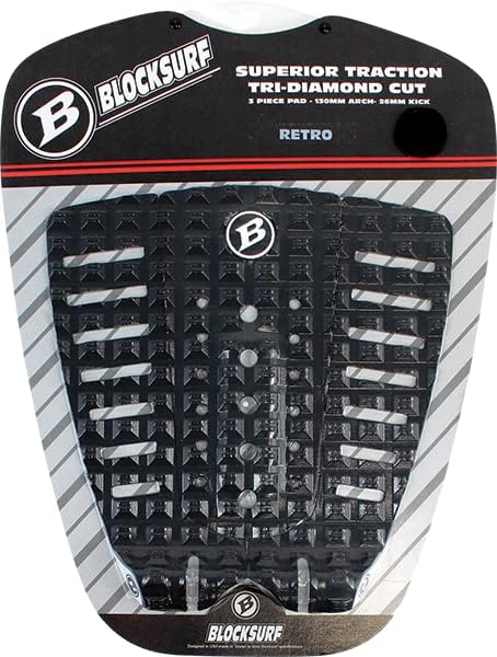 Boardparadise Block SURF Retro TAILPAD BLK/White