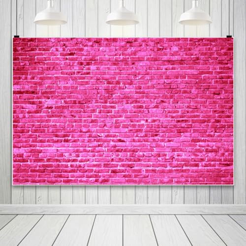 AOFOTO fondo rosa ladrillo 7x5ft para fotografía miniatura 2
