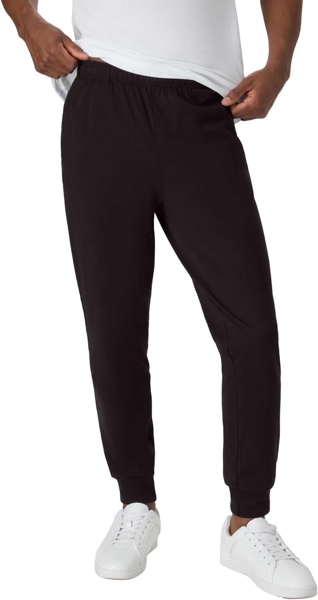 Men's Cotton Jersey Jogger, Knit Sweatpants with Pockets, Jogger, Cinched Cuff and Straight Leg