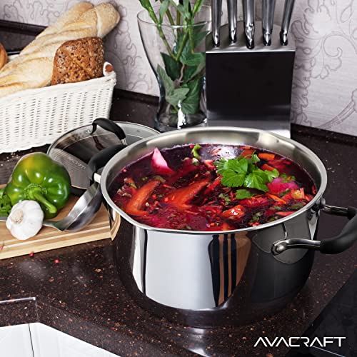 Avacraft B09CLMC5WV_CA NARF Tri-Ply Stainless Steel Stockpot With Glass Strainer Lid thumb #6