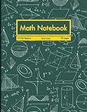 Math Notebook: 1/2 Inch Squares Lined Graph Paper Composition Notebook for Math and Science - 112 Pages, 8.5 x 11 with thick solid lines.