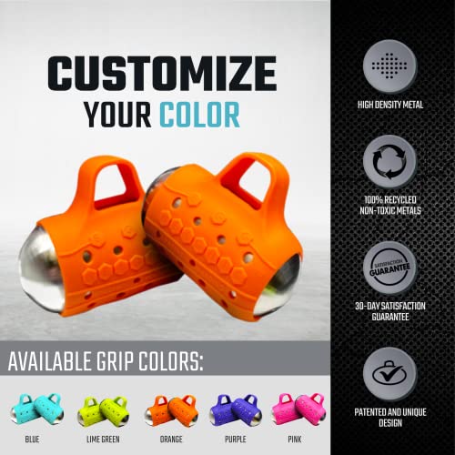 Image of Egg Weights Cardio Max 3.0 lbs. Stainless Steel Hand Weights Dumbbell Set with Anti-Slip Silicone Finger Loop for Workout, Fitness, Training for Men and Women - 2 Eggs, 1.5 lbs each + Free E-Book Workout Guide