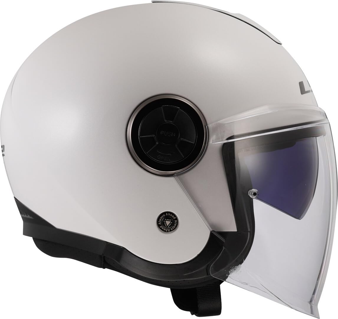 LS2, Casco Moto Jet CLASSY SOLID Gloss White, S