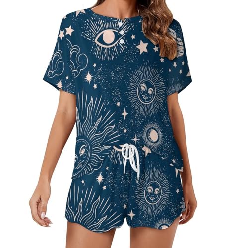 Pyjama femme court contre la chaleur vêtements de nuit frais
