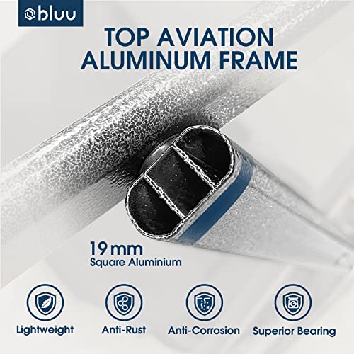 Bluu Aluminum Folding Camping Chairs, Heavy Duty Camp Director Chair For Adults, Lightweight Chair With Side Table And Cooler Bag, Support 400 Lbs For Outdoor, Camp, Patio, Lawn, Garden, Beach, Trip #TOP1