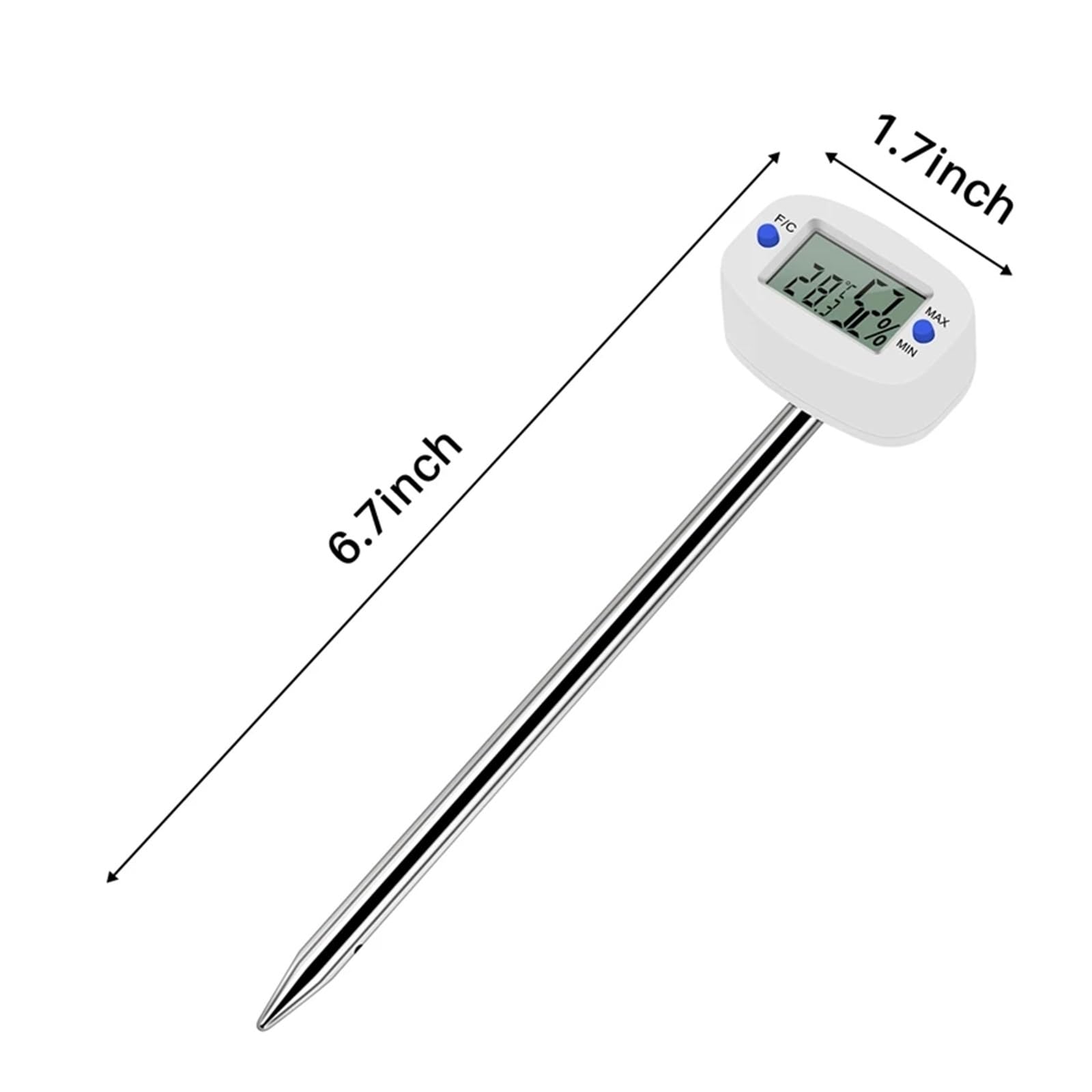 Digitales Bodenhygrometer, Feuchtigkeitsmesser, Temperatur- Und Feuchtigkeitstester Mit Sonde for Die Gartenarbeit