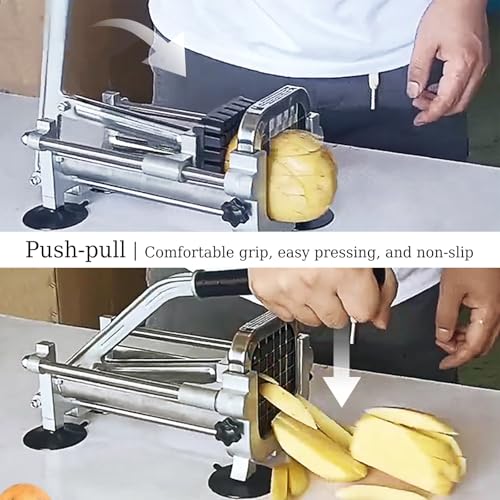 Affettatrice professionale per patatine fritte, resistente, per casa e ristorante, ideale per patatine fritte e verdure croccanti