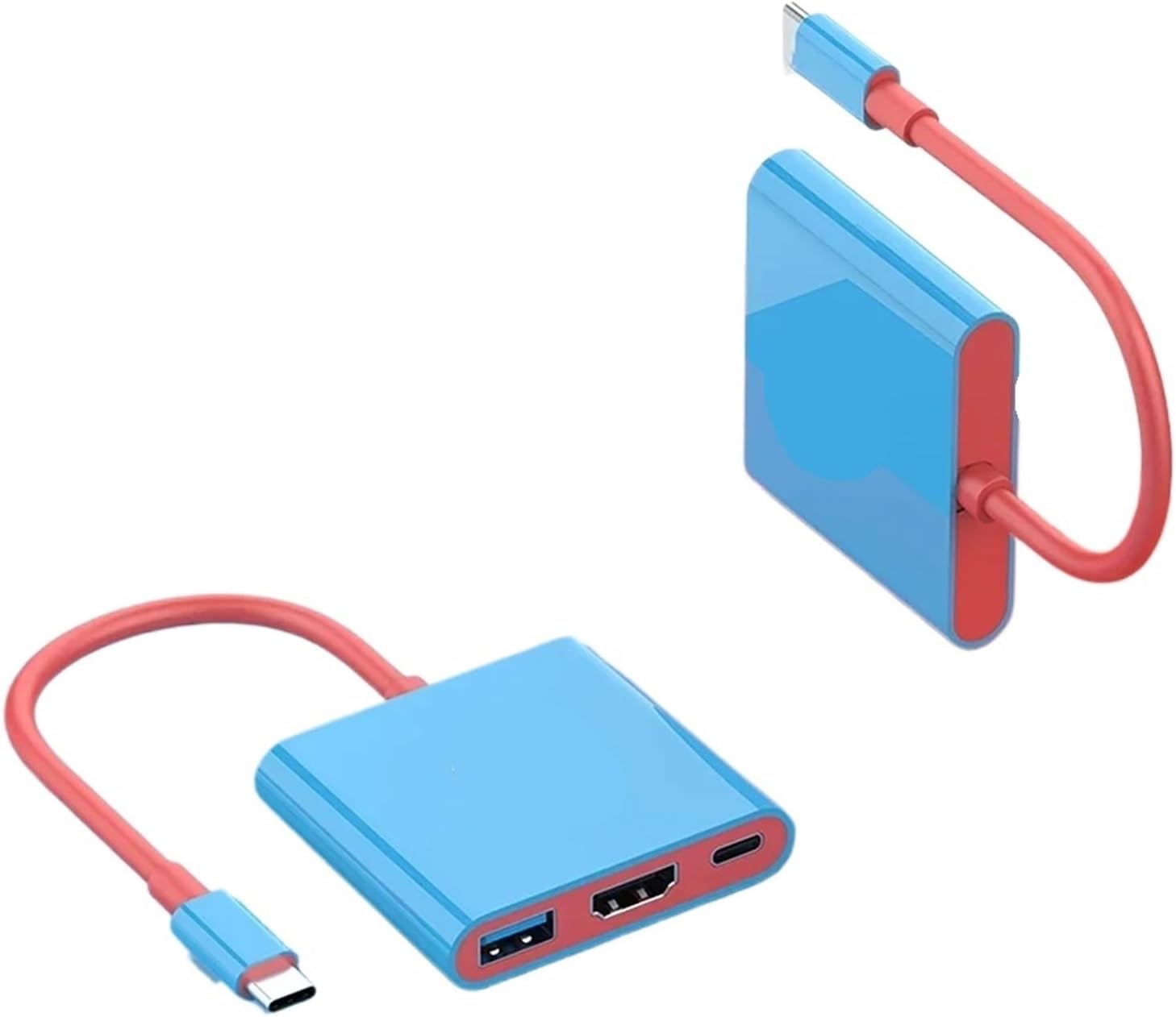 Switchドック用 4K HDTV USB 3.0ハブアダプター Cスプリッター TVポータブルドッキングステーション ノートパソ