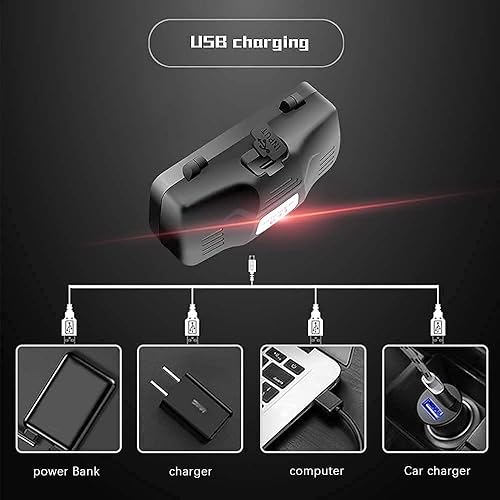 Miniatura 5 de Faro rojo de caza, recargable rojo LED táctico faros Super brillante 1000 lúmenes rojo faro zoomable impermeable 3 modos cabeza luz para coyote