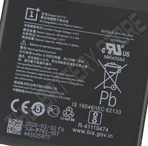 Image of THE BATTERY STORE Original BLP745 Battery for OnePlus 7T Pro - 4085mAhBattery with 6 Month Warranty and high capcity Battery Backup Carefully Check Your Phone Model and Purchase - (for 1+7T PRO)