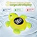 Baby Bath Thermometer Baby Safety, Digital 2-in-1 Room & Bath Water Thermometer with 3-Color Backlight & Temperature Warning, Floating Turtle Design for Infant Toddler, Auto On/Off