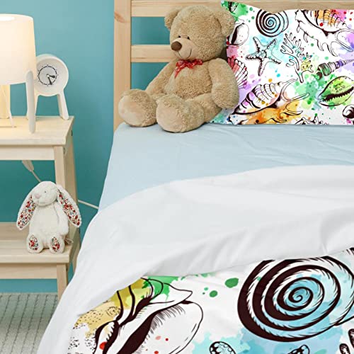 Linge de lit de qualité supérieure parure housse de couette coquillages