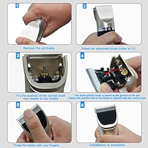   Audoc-3Pack-Dog-Grooming-Clipper-Blades-Compatible-with-ONEISALL-Dog-ClippersLow-Noise-Dog-ClipperMade-of-Stainless-Steel-Pet-Clipper-Blade