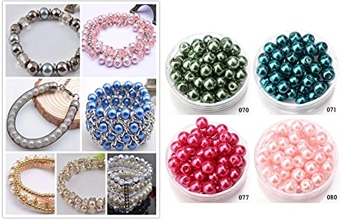 Image of Diy Crafts 15033 Imitation Pearls Beads Diy Bracelet Earrings Bead Choker Necklace Jewelry Making, Pack of 700 100x7, Mix Sizes (Multicolor)