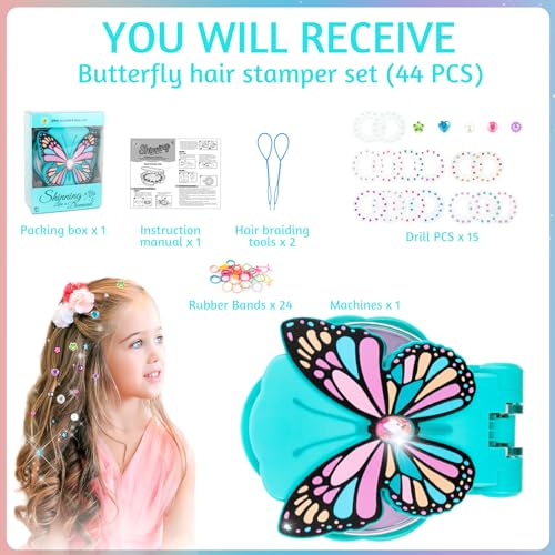 Audasi farfalla Hair Bedazzler Kit, Diamond Hair