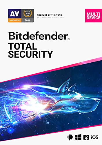 Bitdefender Total Security - 5 Devices | 1 year Subscription | PC Mac | Activation Code by email
