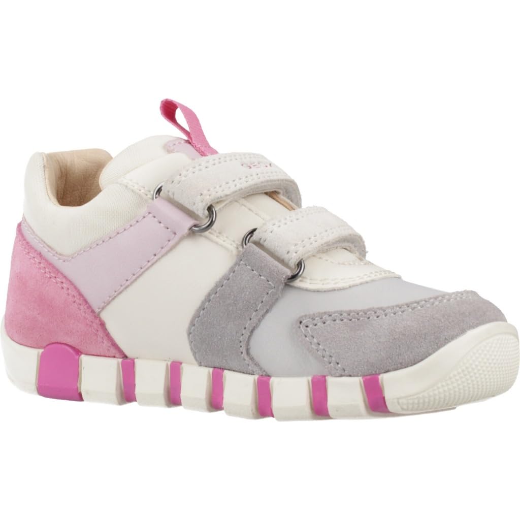 Geox Baby B IUPIDOO Girl First Steps Grey/Fuchsia 20_EU