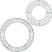 Sumind 2 Pack Wire Wreath Frame Wire Wreath Making Rings Green for New Year Valentines Decoration (8 Inch and 12 Inch)