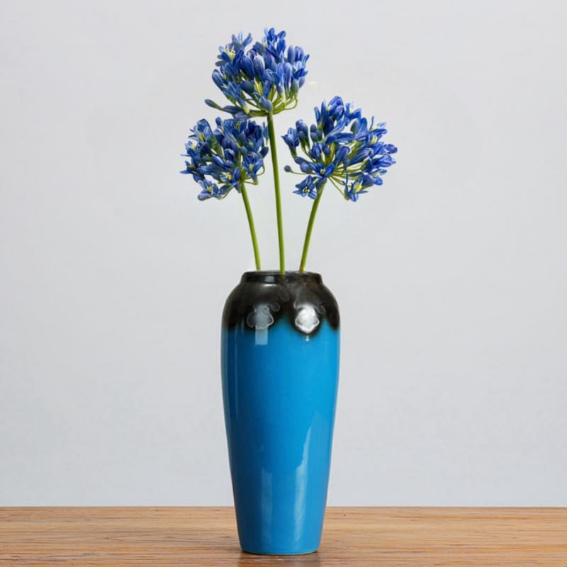 3 Pcs Long Stem Artificial Flowers,26" Blue Artificial African Agapanthus,Silk Flowers for Wedding Bouquet Home Hotel Arrangement Party Decor - Image 5