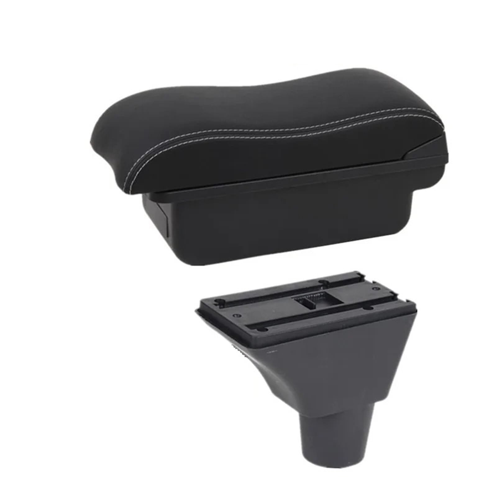 Hguvsjd Armrest Box For Sandero For Stepway For Logan 2 Armrest Storage Box Retrofit Accessories Car Armrests(A white line No USB)