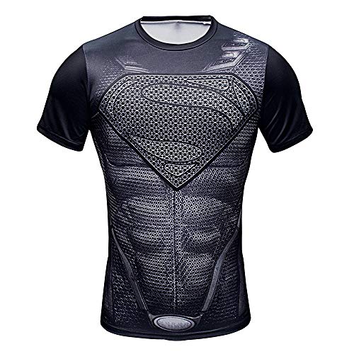 CoolMore Super Hero Compression T Shirts Short Sleeve Tops Tee for Men for Sports Gym Runing Base Layer