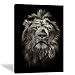 Yatsen Bridge Global Artwork Printed Posters and Prints Black White Animal Lion Picture Wall Art on Canvas for Living Room Home Decor Stretched Ready to Hang (16 X 20 Inch)