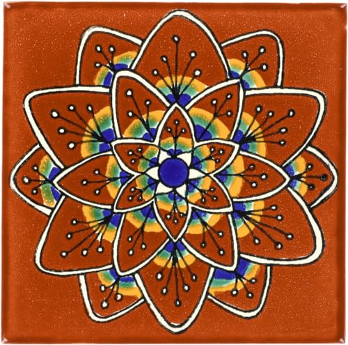 Box of 9-4¼ x 4¼ Terra Cotta Peacock Flower -