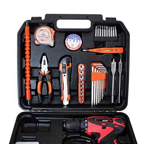 SEESEE.U DIY-Werkzeugset, 47-teiliges Werkzeugset mit Bohrmaschine, Schraubenschlüssel, Klauenhammer, DIY und Wartung… – Bild 5