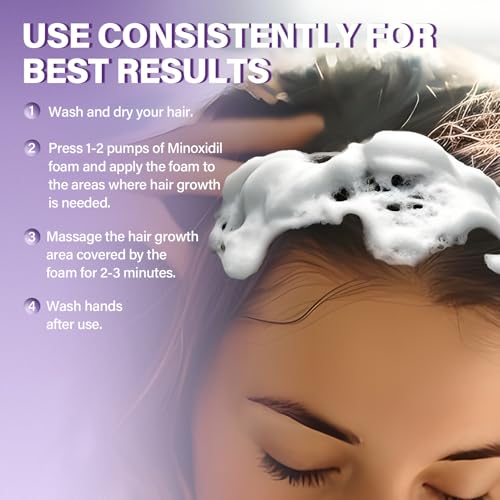5% Minoxidil Foam for Women Hair Growth Foam Suitable for Hair Thinning Receding Hairline - image 7