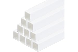 MECCANIXITY Plastic Square Tubing 10" ABS 0.31"x0.31"