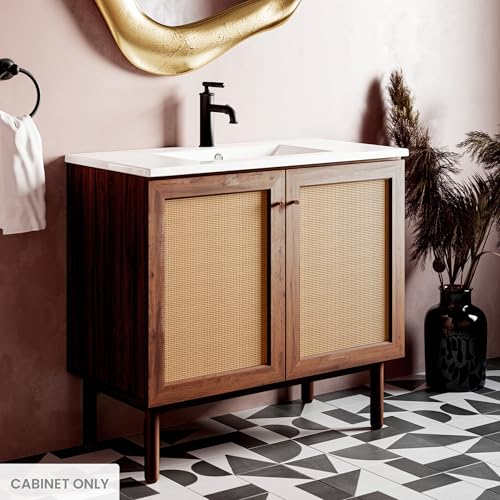 Image of Classe 36 inch Bathroom Vanity in Dark Walnut Cabinet Only