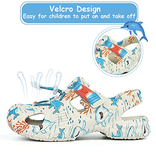 Mnplciea Kids Sandals Boys Girls Closed-Toe Sport Sandals Summer Breathable Hiking Walking Athletic Sandals Outdoor Pool Beach Shoes Water Shoes2