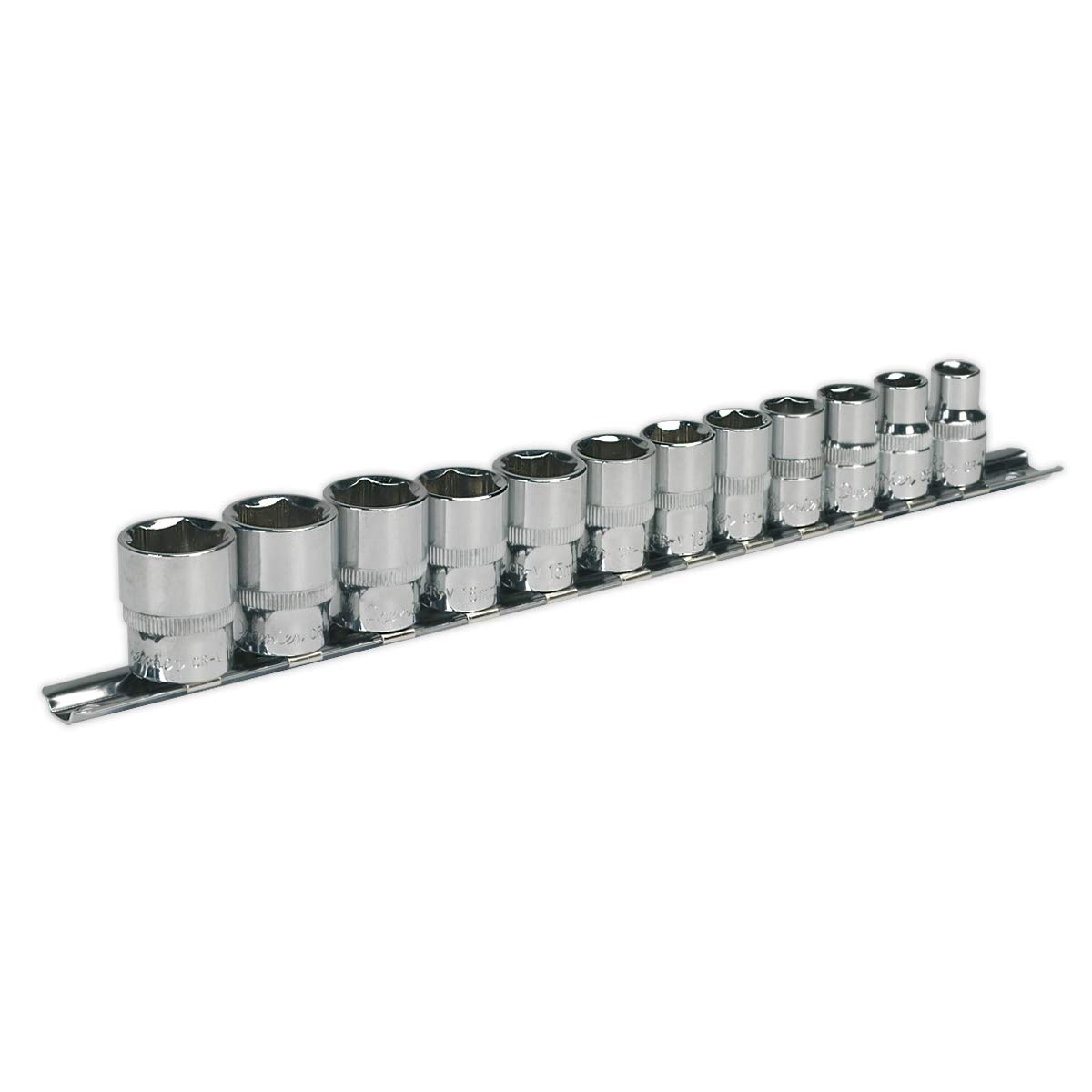 Sealey AK2693 Socket Set 12pc 3/8""Sq Drive 6pt WallDrive® Metric