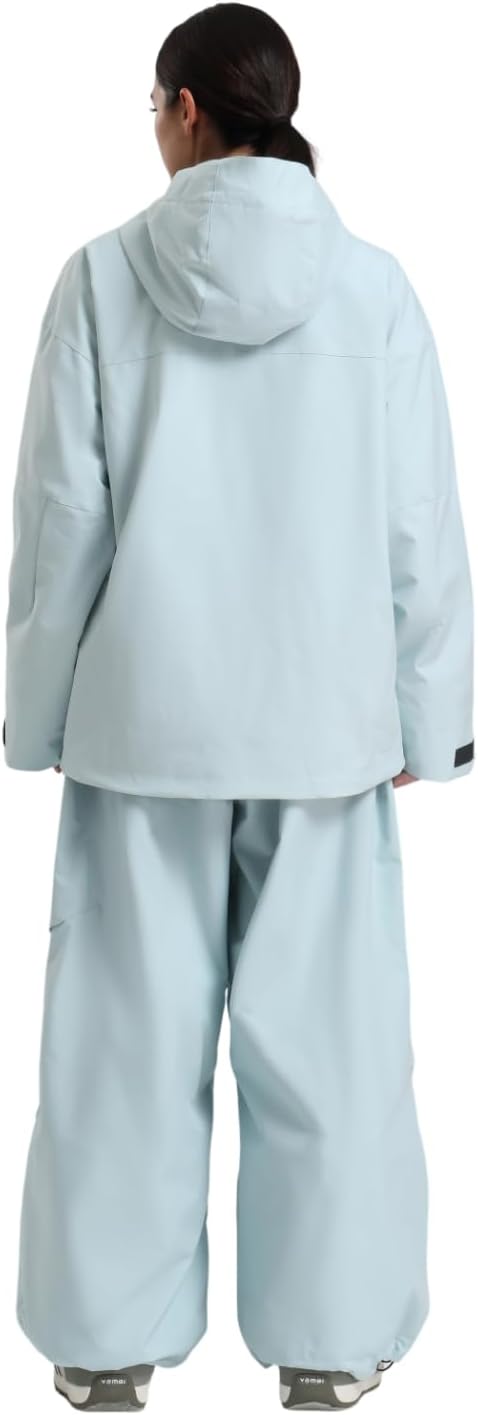 GSOU SNOW Women's Ski Jacket and Pants Set Baggy Snowboard Jacket Snow Suit Waterproof Windproof Hooded Coat - Image 2