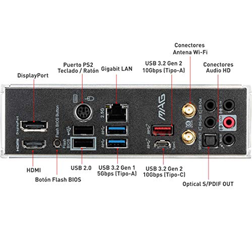 MSI MAG B550M MORTAR WIFI - Placa Base Arsenal Gaming (AMD AM4 DDR4 M.2 USB 3.2 Gen 2 HDMI MICRO ATX), AMD Ryzen 5000 Series processors