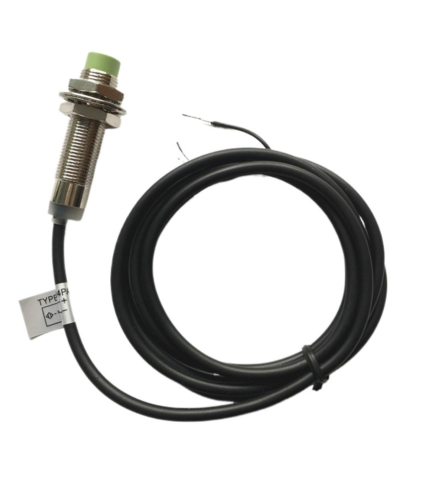 Interruptor de proximidad con sensor inductivo de proximidad de cilindro de 4 cables, normalmente abierto y cerrado, M12, sin enrasar, 6-36 V, PNP, NO+NC
