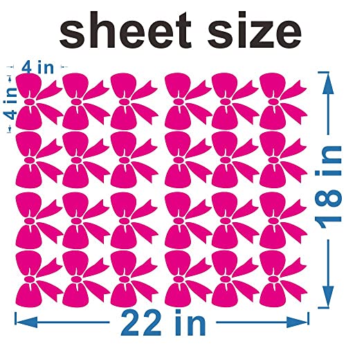 Anfrjji Bowtie Wall Decals - 24 Pcs Pink Ribbons Stickers For Kids Room Decor - Removable Pvc Vinyl Bow Tie Wall Decal - Lovely Little Bows Sticker For Princess Girl Bedroom - Blush Color Jwh186 (Blush 4"X 4" Inch) #TOP1