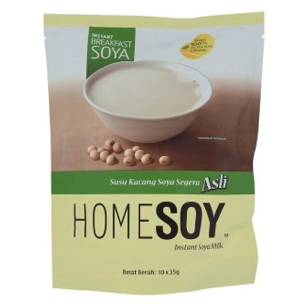 Homesoy Instant Soy Milk 330g/350g (628MART) (Asli 350g, 12 Pack)