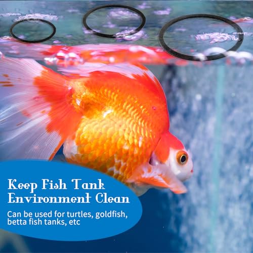 Image of 5Pcs Fish Feeding Ring, 5 Sizes Aquarium Feeding Ring for Fish Tank, Round EVA Floating Plant Corral /Aquarium Fish Feeder Ring Filter Out Floating Plants Accessories (Black)