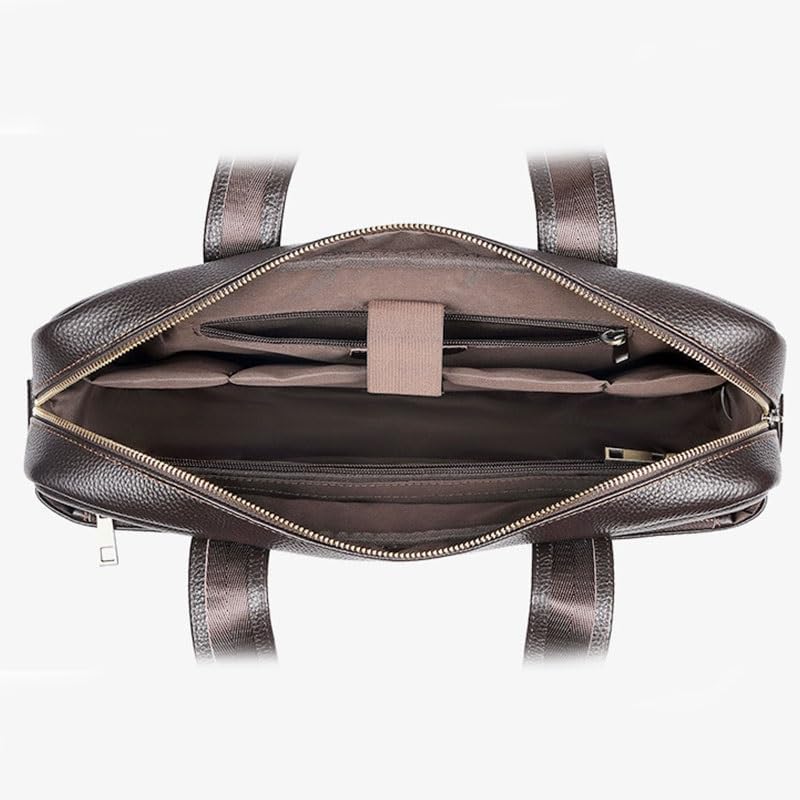 Men's handbag Cowhide business bag shoulder briefcase