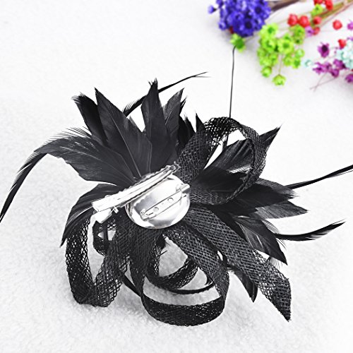 Piuma Spilla Clip del Cappello di Capelli